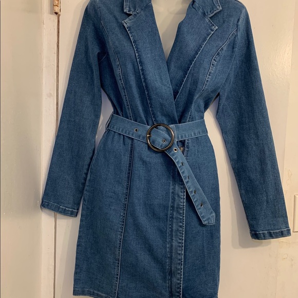 Fashion Nova Cash That Money Blazer Denim Dress - Picture 3 of 8